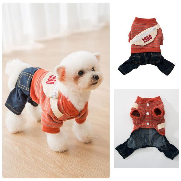 

dog apparel winter clothes pets outfits coat jacket for dogs warm denim yu-home