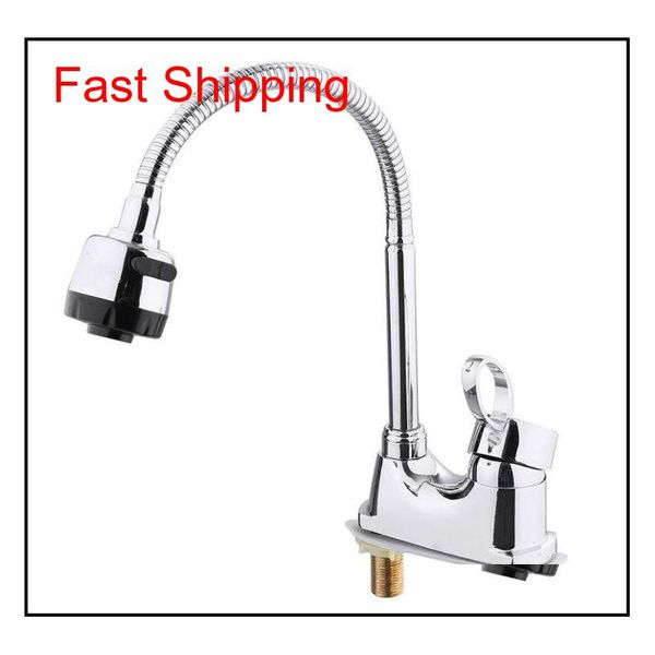 

deck mounted kitchen bathroom basin sink water faucet taps flexible spout chrome ceramic valve bathroom qylimm packing2010