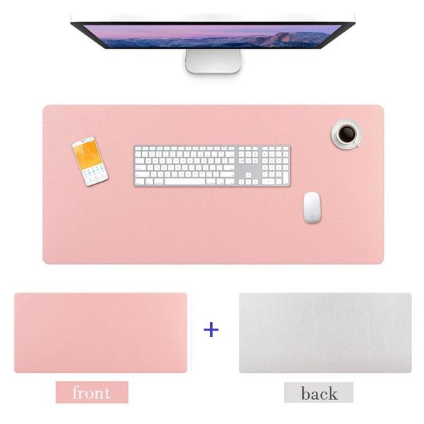 

mouse pads & wrist rests dual-side large mat leather computer keyboard mice pad pu smooth soft waterproof deskmousepad rollable table co