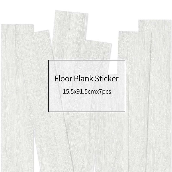 

wallpapers white wood grain floor stickers wallpaper waterproof wear-resistant self-adhesive decoration living room bedroom