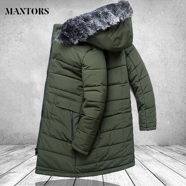 

men winter warm jackets big pocket fur hooded coat male clothing wool windproof cargo overcoat mens kg-19, Black