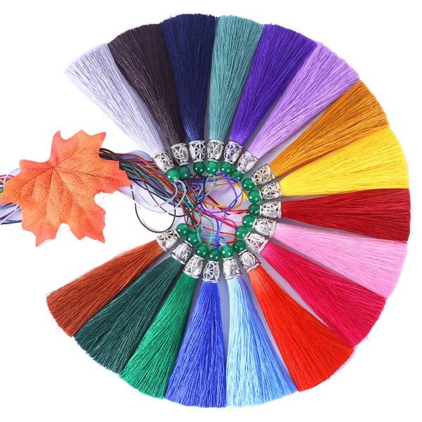 

5pcs new style jade beads tassel diy garments materials key bag phone bookmark tassel pendant hand make embellissements craft h wmtori