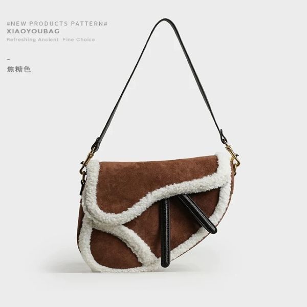 

designer designers purses christmas handbags solds bag suede handbags saddle 2020 womens bags new purses fur kxqss, Red;black