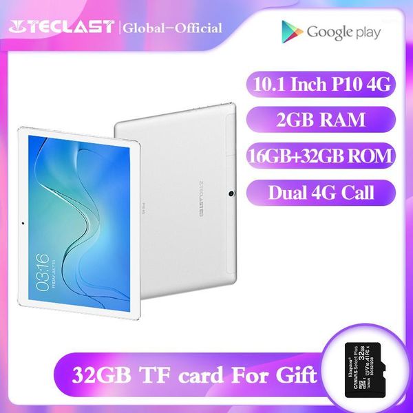 

tablet pc teclast p10 4g 10.1 inch mtk6737 quad core android 8.0 dual phone call gps 2gb ram 16gb rom camera tablets1