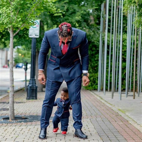 

navy 2 piece men suits pinstripe formal double breasted customized fit party suits handsome wedding tuxedos coat+pant1, White;black