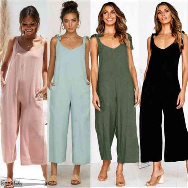 

womens sleeveless solid jumpsuit casual clubwear wide leg pants outfits, Black;white
