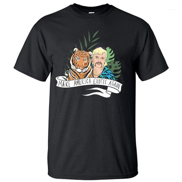 

mack america exotic again tiger king tshirt men 2020 summer t shirt shirts for president short sleeve tees cotton tshirts1, White;black