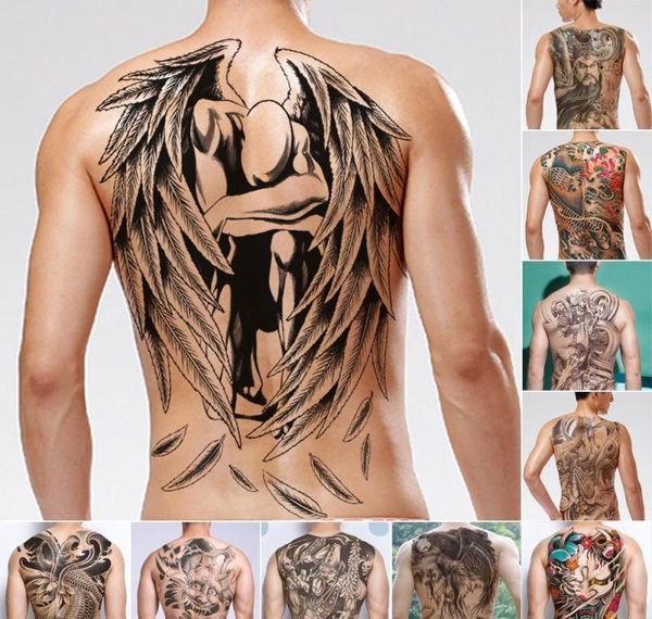 B3 Men tatuagens flash chineses adesivos água para 48x34cm homem falso Deus impermeável c18122801 tatuagem tatuagem de transferência traseira temporária sqcdg