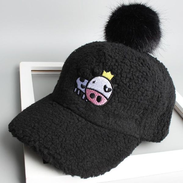 

осень зима дети шляпа plus velvet soft vintage войлока зимняя hat cap warm earmuffs мальчик девочка hat sqcwae ppshop01, Black;white