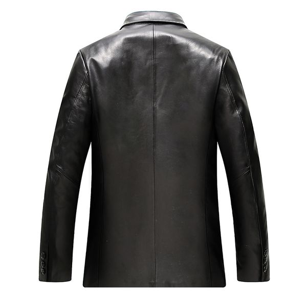 

2021 new autumn 100% genuine men's and winter leather lambskin jacket kj710 zqqp, Black