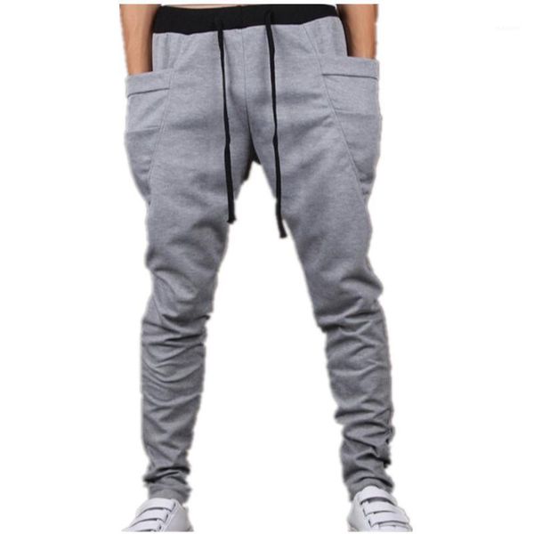 

2016 spring summer autumn men's fashion harem pants male casual hip hop slacks sweatpants trousers1, Black