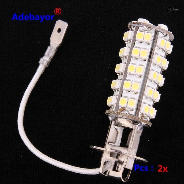 

2x h3 68 smd led car auto dental lamp fog head parking signal headlight light lamp bulb 12v white wholesale