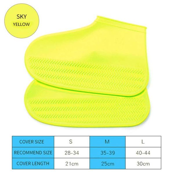 

disposable covers a pair of silicone shoe cover reusable waterproof rain outdoor camping non-slip rubber boots overshoes