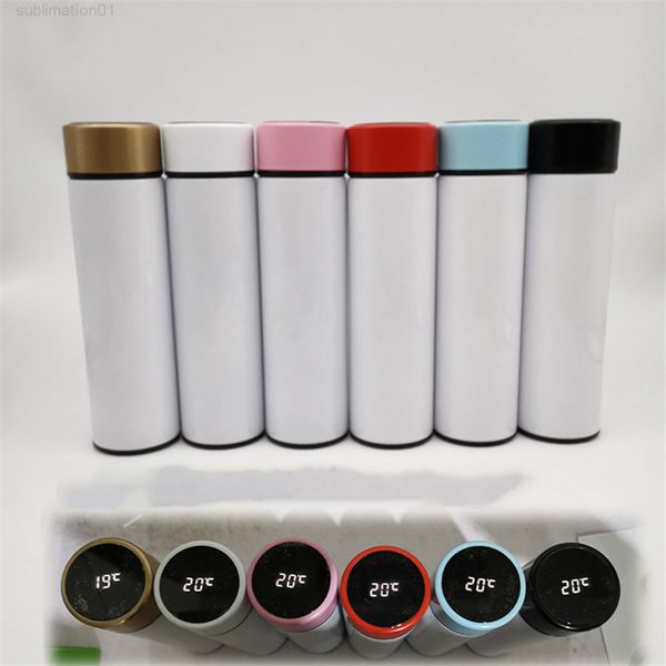 

blank sports with temperature indicate coating sublimation blanks stainless steel bottle personality customized water cup a05