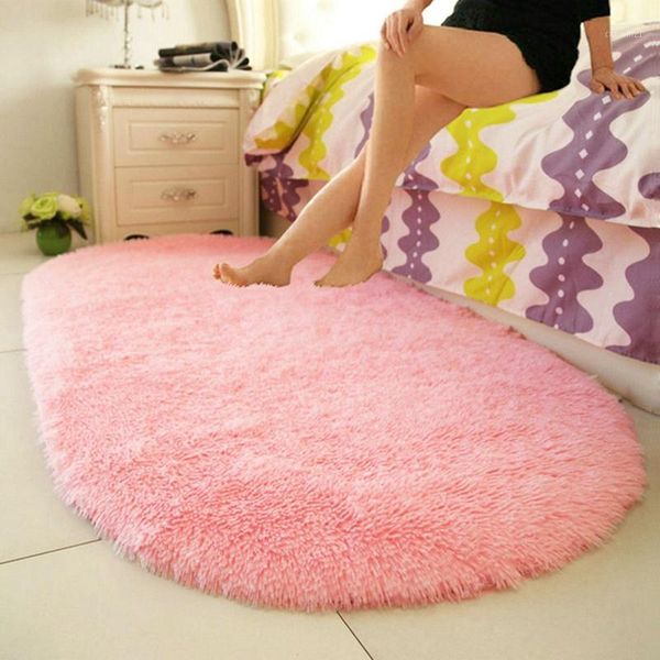 

oval soft fluffy faux sheepskin fur area rugs white faux fur bedside rugnordic red center living room carpet bedroom floor1