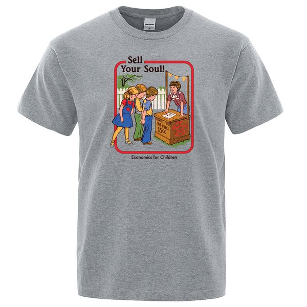 

sport vintage tshirt sell your soul t shirt o-neck short sleeve gothic casual loose men t-shirt summer cotton funny tees harajuku
