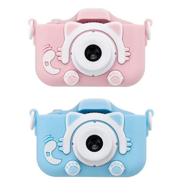 

new hd 1080p dual digital camera for children kids camera with cartoon case children's camera birthday christmas gift for kids