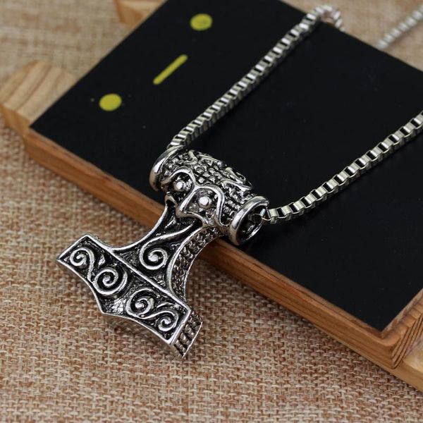 

viking nordic mythology pirate necklace men skull head ancient necklaces pendants men punk jewelry viking nordic wmtzcg bdesybag, Bronze;silver
