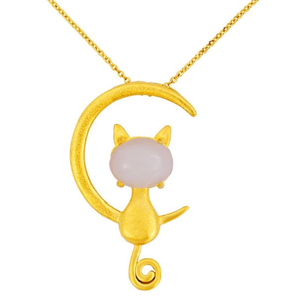 

10 pcs gold plated lovely cat and dolphin pendant link chain necklace many colors agate fashion jewelry, Silver