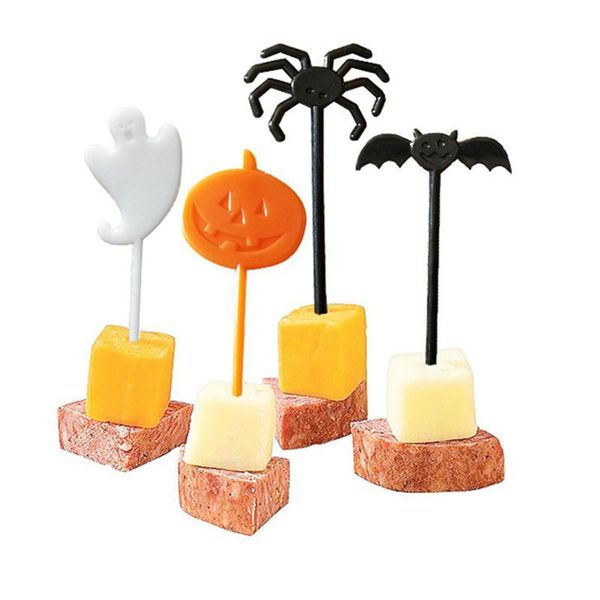

20pcs halloween pumpkin ghost cake er plastic fruit insert cupcake picks cupcake er halloween party supplies decor a35 sqcgkx