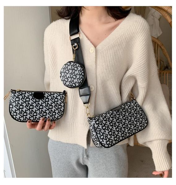 

3 teile europÃ¤ische und amerikanische mode handtaschen hohe qualitÃ¤t schwarz leinwand schulter tasche dicke schulter riemen box