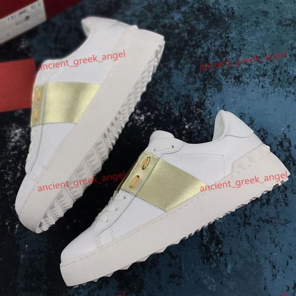 

women mens design white leather casual fashion luxe sneakers with pyramid rock shap rivet studs low sneakers shoes, Black