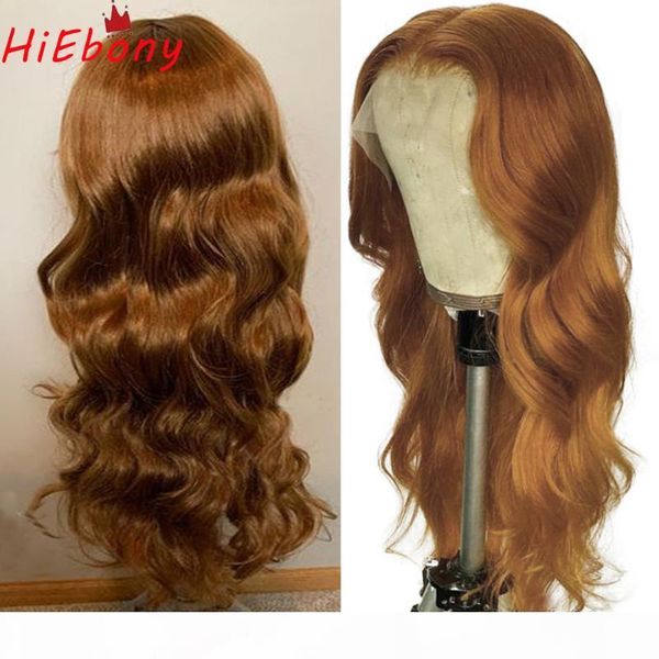 

honey blonde preplucked lace front wig #27 color 180% glueless remy hair lace front wig 13x4 frontal wigs with baby hair, Black;brown