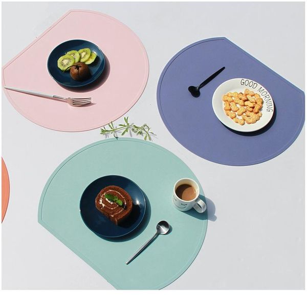 

food grade sile placemats for dining coaster table table runner place mat tableware pad in kitchen accessories cup jllvxg