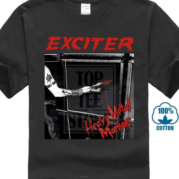 

exciter heavy metal maniac 1983 album cover t shirt sport hooded sweatshirt hoodie