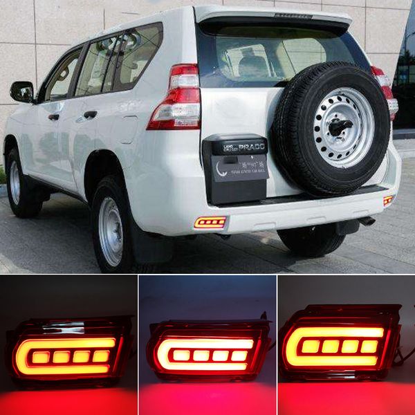 

1 set led reflector for toyota land cruiser prado 150 lc150 fj150 grj150 2010 - 2020 rear bumper led tail light brake light