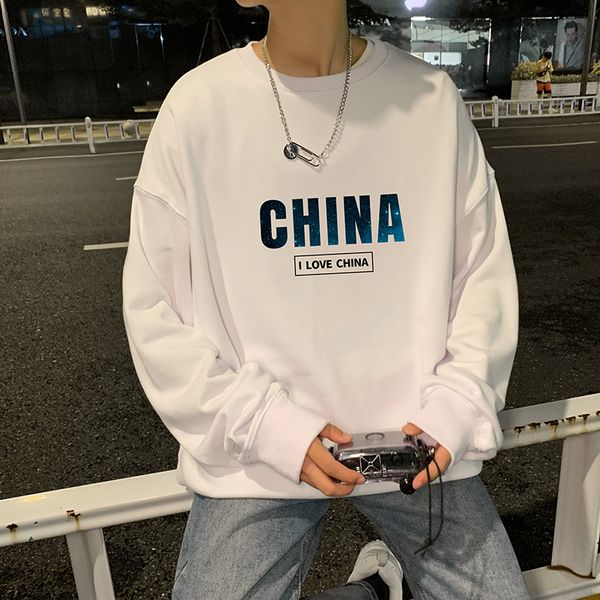 

2021 new fall spring white male hoodies loose hip hop punk pullover streetwear fashion clothes oversize 5xl w89g, Black