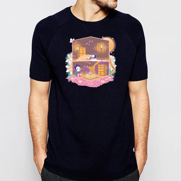 

sport japan anime cute kimetsu no yaiba men t shirts 2020 new arrival mens t-shirt summer harajuku streetwear 100% cotton tshirt