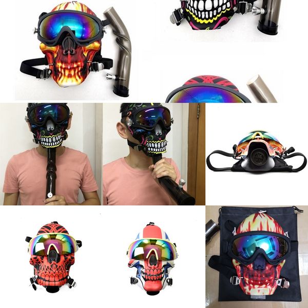 

silicone gas predator mask with acrylic smoking bong hookah water pipe tobacco tubes silicone oil rigs smoking pipe