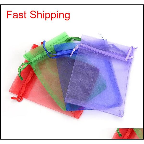 

500pcs/lot wholesale organza bags 7x9 9x12 10x15 13x18cm brand wedding packaging gift bag party decoration je qyldvr nana_shop, Silver
