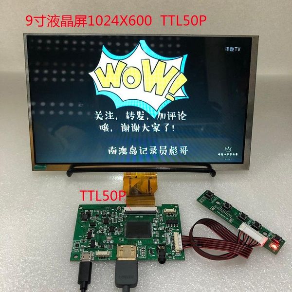 

9 inch hdmi screen lcd display1024x600ttl50p with audio driver board monitor for raspberry pi banana/orange pi mini computer