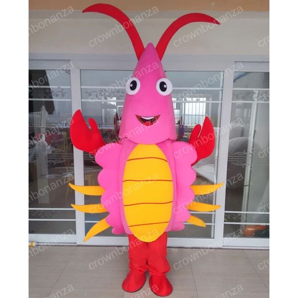 

halloween red lobster mascot costume cartoon character outfit suit adults size christmas carnival birthday party outdoor outfit, Red;yellow