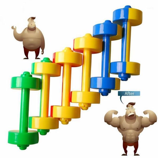 

1 pair children dumbbell toy plastic dumbbell toy fitness weight lifting gymnastic equipment props educational toys1