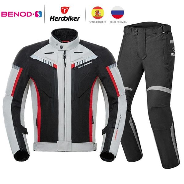 

herobiker men's motorcycle jacket winter motorcycle jacket cold-proof motocross clothing with body protection