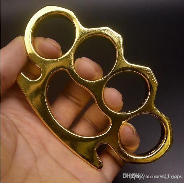 

new iron gilded thick steel brass knuckle duster aluminum alloy finger tiger four-finger self-defense ring clasp fist ring15