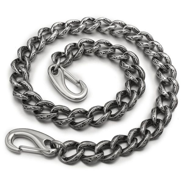 

12" ~ 38" mens 316l stainless steel biker rocker punk wallet chain 5c016wc 3p1, Silver