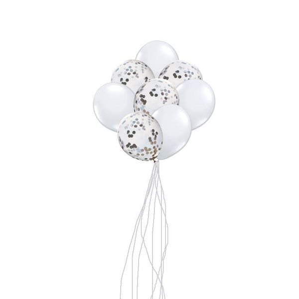 

8pcs latex confetti balloons set wedding decoration event party clear happy birthday balloon air baloon birthday party supplies wmthhh