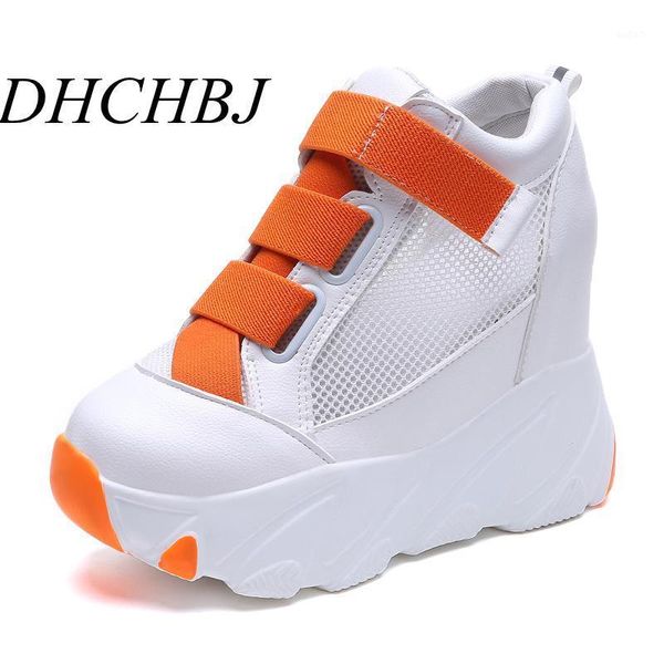 

dress shoes 2021 women sneakers mesh casual platform trainers white 11cm heels summer wedges breathable woman height increasing shoes1, Black