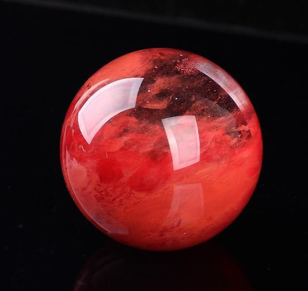 

48--55 mm red crystal ball red smelting stone crystal ball sphere crystal healing crafts home do bbyimo lipper