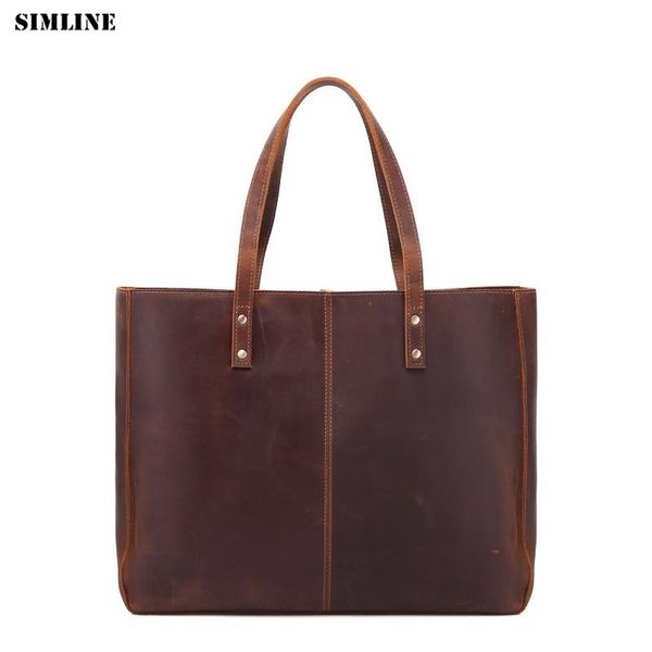 

simline vintage подлинная кожа коровы женщин женский большой емкости tote сумки сумки на ремне сумки сумки повседневные totes для дам