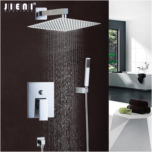 

jieni good quality price chrome polish bath shower mixer faucet set single handle bathroom rainfall rain shower set faucet 1011