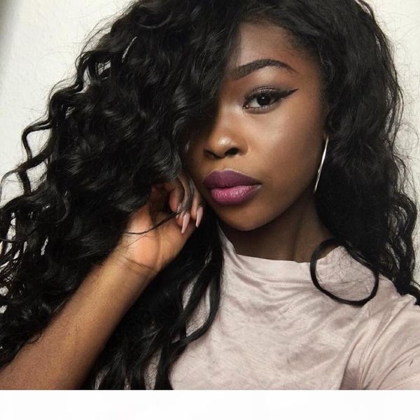 

peruvian full lace human hair wigs for black women deep wave glueless full lace wig lace front human hair wigs with baby hair, Black;brown