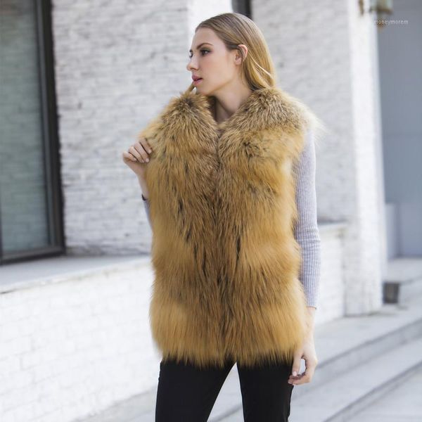 

women's fur & faux real red vest women luxury desigh winter natural short model sleeveless plus size female overcoat1, Black