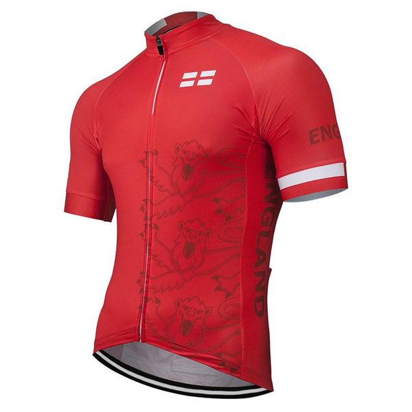 

england 2020 summer red cycling jersey customized bike road mountain race bicycle wear riding cycling clothing, Black;red
