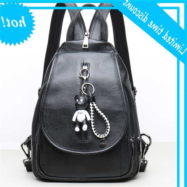 

2020 new portable korean soft leather fashion backpack women's bag