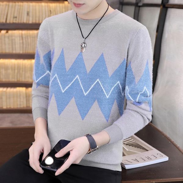 

men's sweaters fashion men o-neck slim fit knittwear soft warm mens sweater winter pullover pull homme 2021 brand man clothes, White;black